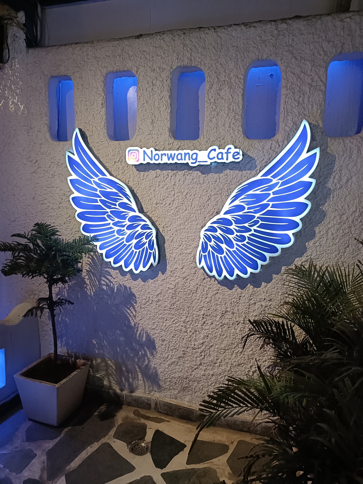 Norwang Cafe wing art installation